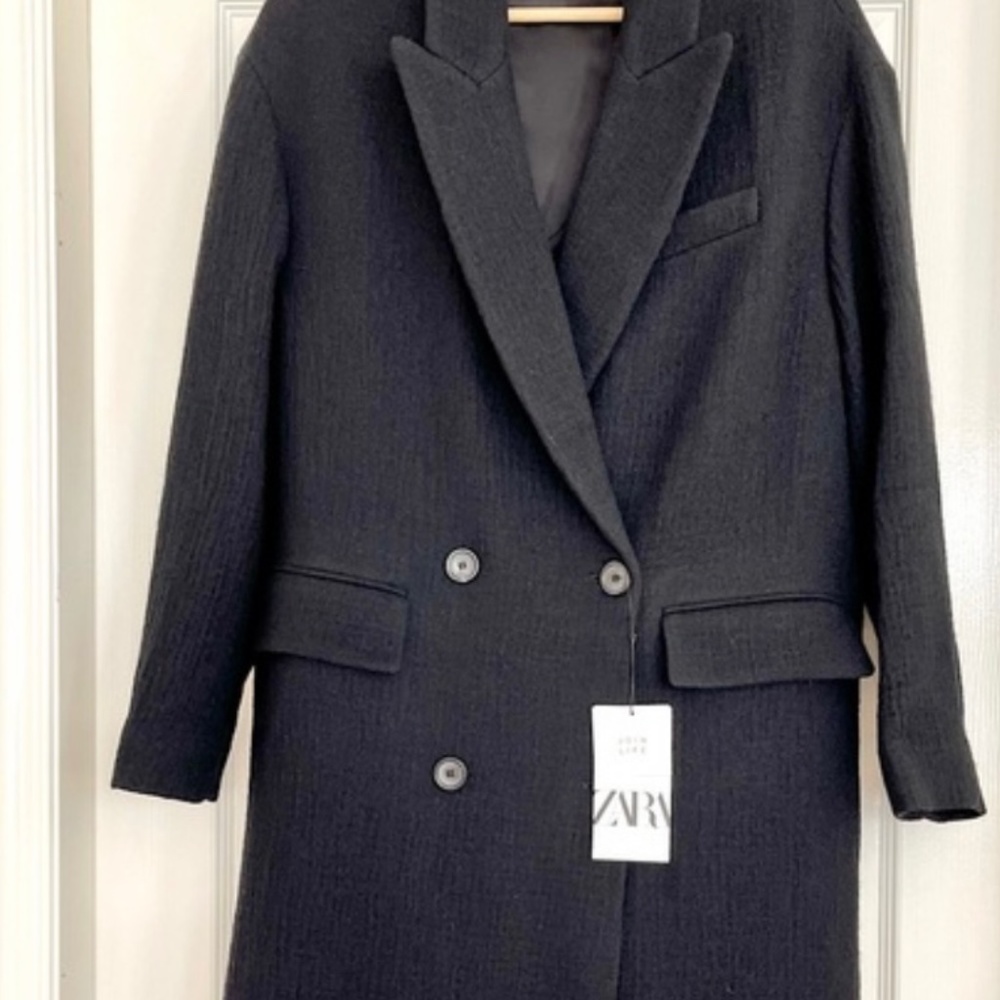 ZARA WOOL BLEND OVERSIZED LIGHTWEIGHT COATIGAN